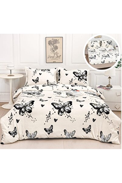 East Comfort Lenjerie Cocolino 4 piese Alb Model Fluturi cu Elastic PITC07