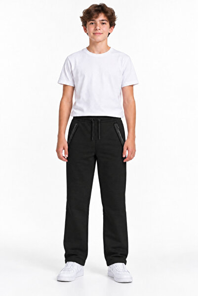 Mışıl Kids 32510-26 Boy's 2 Thread Sweatpants, Elastic Waist and Lace-Up, Wid...