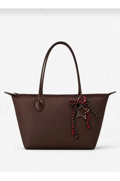 Askora Tare Women's Daily Shopper Bag with Zipper and Charm Detail