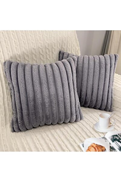 Bunliuys غطاء وسادة مخملي من قطعتين مقاس 18 × 18 انش، اغطية وسائد مربعة من ال...