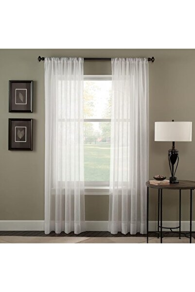 Curtainworks ستارة شفافة من قماش الترينيتي كرينكل فويل، مقاس 51 × 63 بوصة، لو...