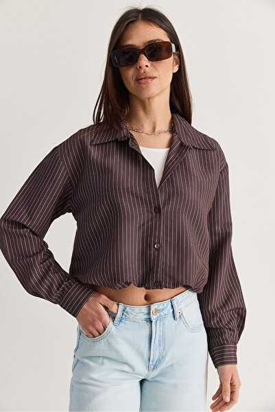 Bianco Lucci Women's Inner Athlete United Balloon Form Striped Shirt 2362 602...