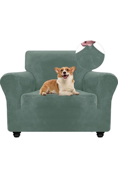 GENERAL Ystyle Velvet Sofa Cover, 3 Seater Sofa Cover, Stretch Sofa Cover, Un...