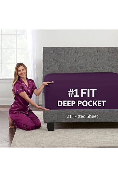 DeaLuxe King Size Fitted Sheet Only - Real 16” Inch Deep Pocket White Fitted ...