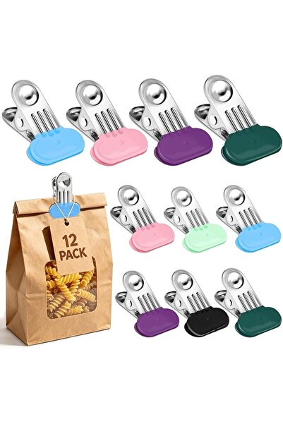 GENERAL KEYBOO Food Bag Clips 12 Pcs, Bag Sealing Clips for Sealing Food Stor...
