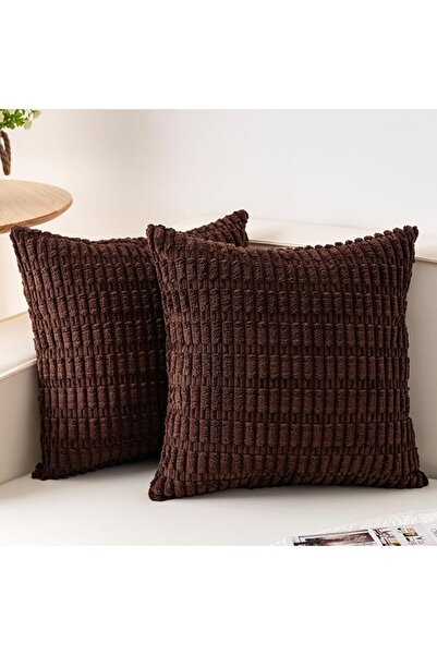 GENERAL Aijiro Corduroy Fabric Decorative Pillow Covers Set 18 X 18 Inch, Sof...