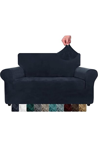 GENERAL XINEAGE Velvet Sofa Cover 3 Seater, Stretch Sofa Cover for Living Roo...