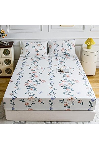 FanSu Microfibre Fitted Sheet, Fitted Sheet 3D Printing Pattern with 2 Pillow...