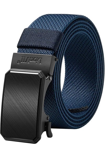 GENERAL LionVII Ratchet Elastic Stretch Belts, 1 3/8" Slide Belt for Men with...