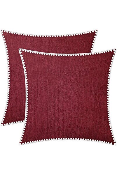 BRAWARM بروارم اغطية وسائد زينة من الجلد بلون بني داكن مقاس 12 × 20 انش - غطا...