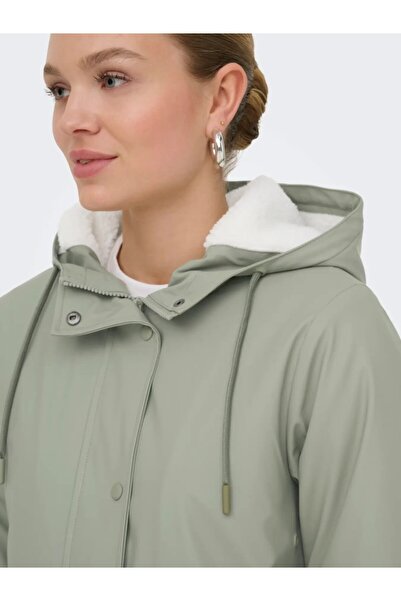 ONLY OnlSally Padded Raıncoat Vetıver Kadın Su İtici Yağmurluk 15206116