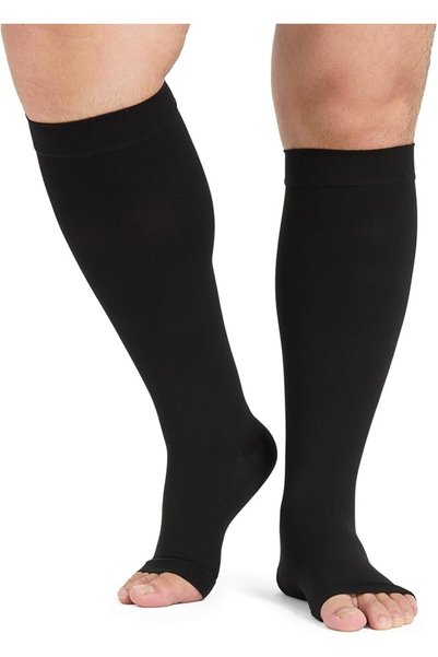 KEKING جوارب ضاغطة واسعة للساق للرجال والنساء، جوارب ضغط طبية 20-30 ملم زئبق