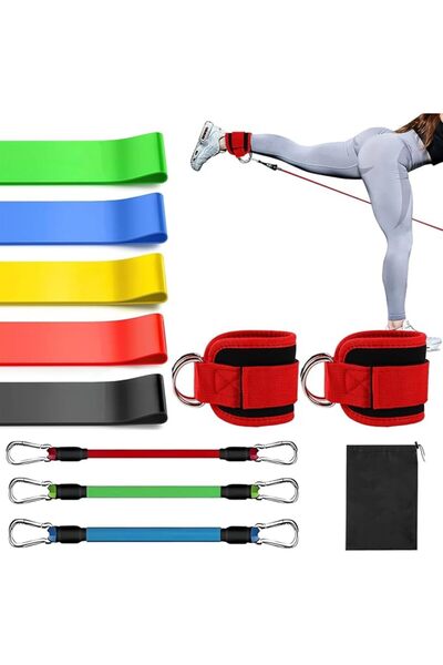 Generic 10-Pack Ankle Resistance Bands with Cuffs, Exercise Bands Set Women A...