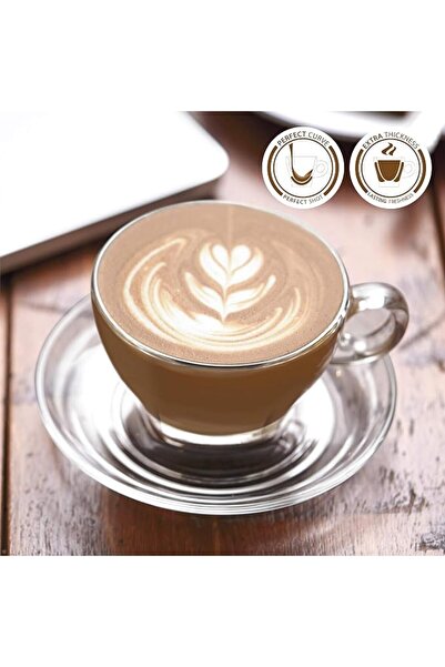 GENERAL Ocean Caffe Latte Cup & Saucer Set 260 Milliliter 6 Piece Set