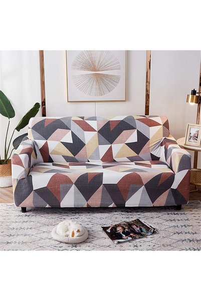 GENERAL Sofa Cover for 1 2 3 4 Seat, Morbuy Geometry Printed Sofa Slipcovers ...