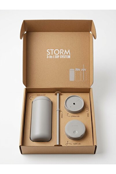 Generic Brand Storm Carter Mug – 3-in-1 Sip System 16oz (474ml) Light Grey/Ma...