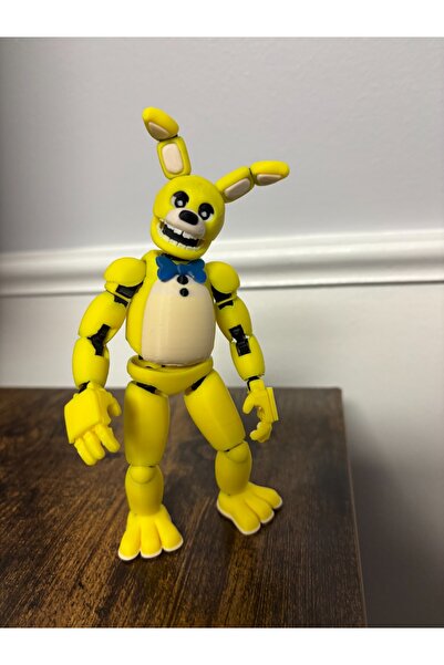 Nova FNAF Spring Bonnie Karakter Figür Sarı - Dummy 13 Mafsallı Tam Hareketli...