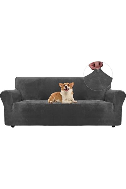 GENERAL Ystyle Velvet Sofa Cover, 3 Seater Sofa Cover, Stretch Sofa Cover, Un...