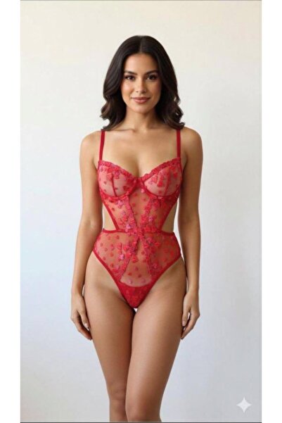 LOVESECRET KAPSIZ BRODE BODYSUIT
