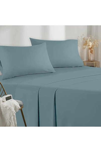 GENERAL Poligino Double Bed Sheets 120 x 190/200 cm – 3-Piece Microfibre Bed ...