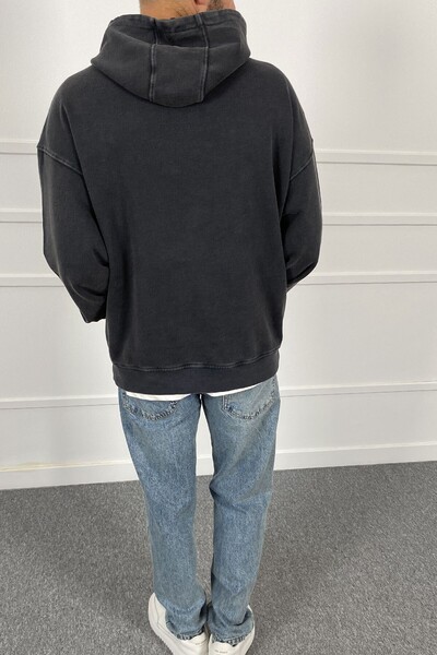 Alışveriş Sokağı Kangaroo Pocket Hooded Washable Sweatshirt