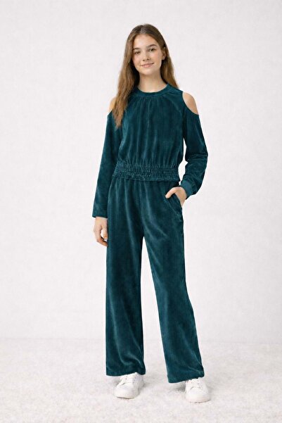 MAYORAL Girl's Pants Set Petrol Color