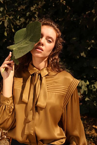 REVENA COLLECTION Diana Gömlek Hardal