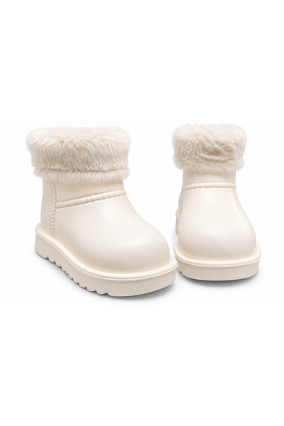 MİDDO KİDS Middo Waterproof Girls' Eva Rain Snow Boots with Fur Inside