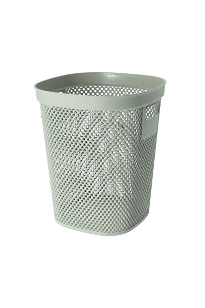 Koopman Coș de gunoi 12.5L, fabricat din plastic reciclat, model perforat, verde