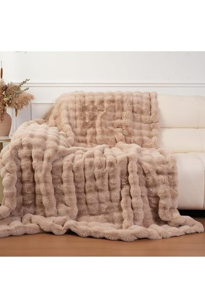 GENERAL macinso Super Comfort Oversized Warm Thick Bubble Double Sided Plush ...