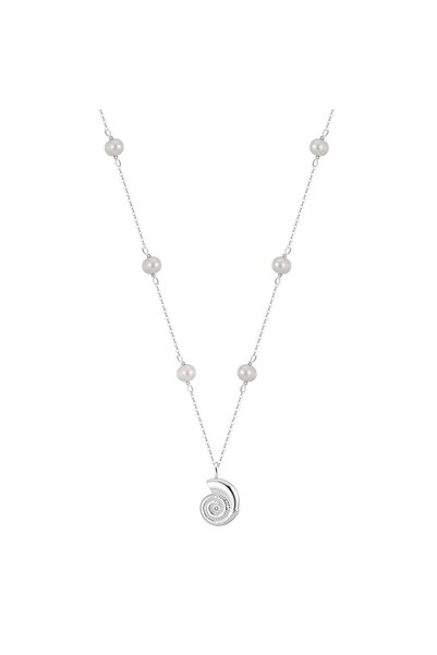 Be Special Colier din argint 925 placat cu rodiu cu perle 45 cm