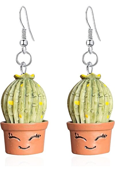 GENERAL 3D Simulation Handmade Lightweight Funny Green Plant Cactus Dangle Dr...