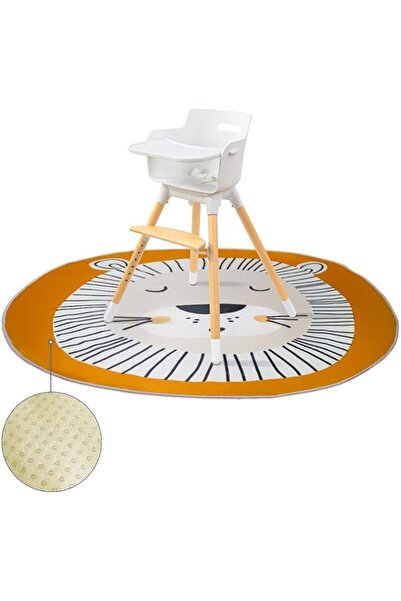 TinyVan 130cm Round Baby High Chair Floor Mat Waterproof and Anti-Slip