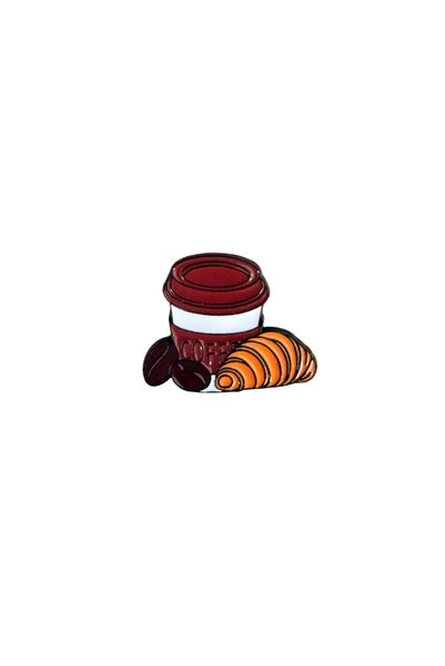 gokmentoy Kahve & Kruvasan Barista Kahve Temalı Metal Pin Rozet