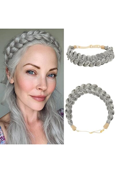SYOSI Wide Elastic Braided Headbands for Women – Adjustable Strap Synthetic H...