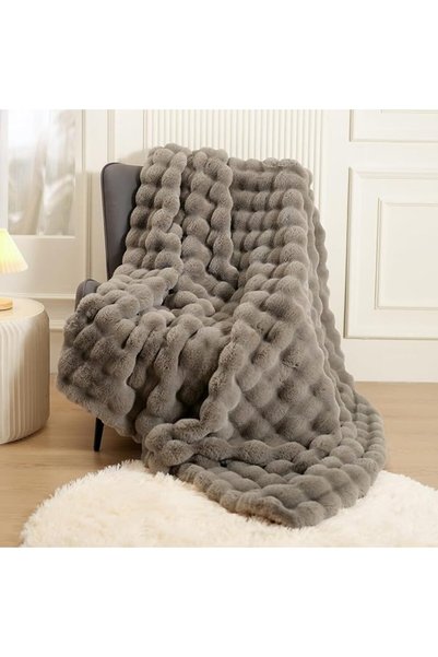 GENERAL macinso Super Comfort Oversized Warm Thick Bubble Double Sided Plush ...