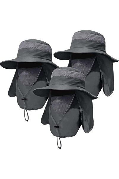 GENERAL 3 Pack Mens Outdoor Wide Brim Fishing Hat,UPF 50+ Sun Protection Cap ...