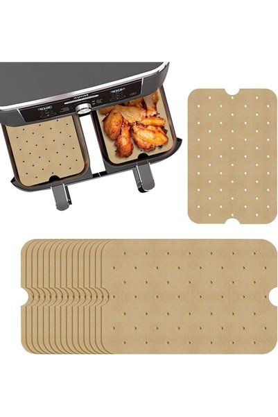 BIGTHREE Air Fryer Paper Pad, Air Fryers Lined Paper Rectangular Openings, Ro...