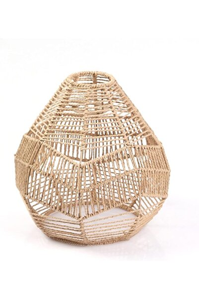 GENERAL Rattan Lampshade- Bohemian Handwoven Pendant Lamp Cover Shade Wicker ...