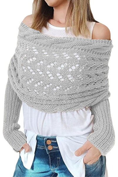GENERAL Scarf with Sleeves for Women, Winter Soft Shawls and Wraps with Sleev...