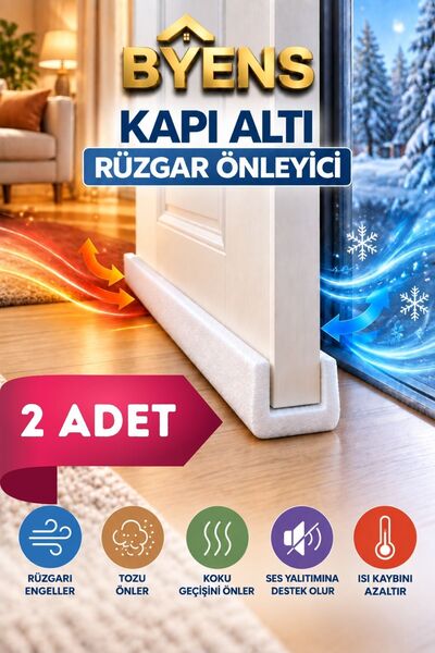 BYENS 2 Adet Kapı Altı Rüzgar Önleyici Isı Yalıtım Süngeri Rüzgarlık Toz Soğu...
