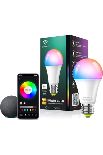 Zoye لمبة ذكية E27، لمبات LED بقوة 10 واط، مصباح ذكي متعدد الألوان، ملحقات، م...