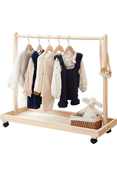 NUODWELL Baby Clothing Rack for Toddler, Pets Hanging Clothes Stand with Whee...