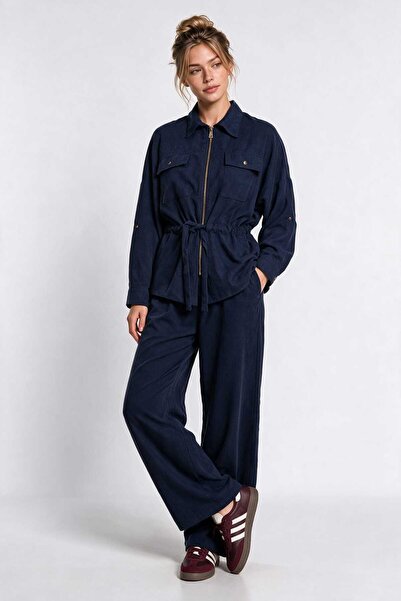 Lovelyİstanbul Premium Selection Suede Modal Set Lby0098 Dark Blue