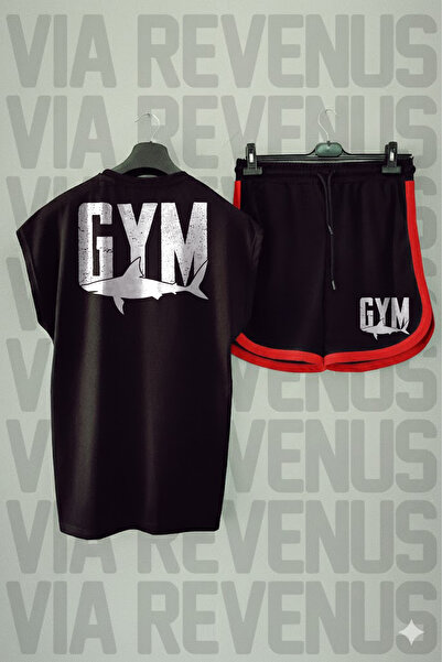 Vordevia Shark Back Printed Sleeveless Sports Tshirt and Custom Sports Shorts...