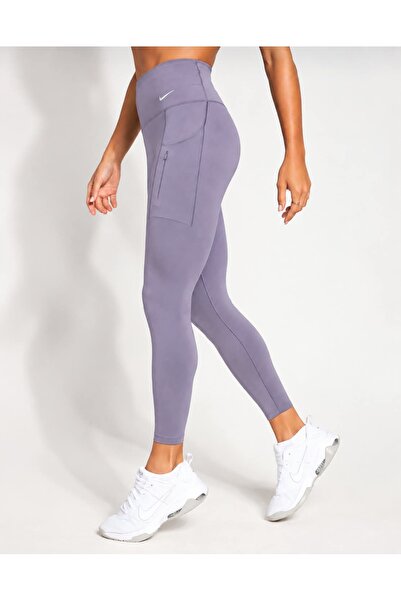 Nike Yüksek Bel Toparlayıcı Destekli 6 Adet Cepli Premium Spor Tayt Dri-FIT G...