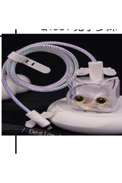 DÖFİER Iphone 18w/20w Uyumlu Şarj Aleti Kılıfı Kablosu Örme Aparatı Toparlayıcı Kablo Koruyucu