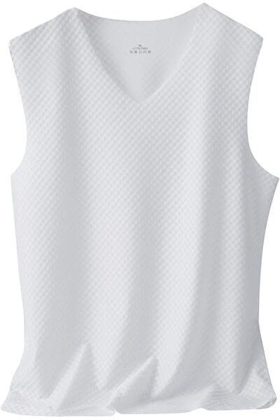 GENERAL Dress Cici Men Tank Top Slim Fit, V neck Gym Tanks, Ice Silk Seamless...