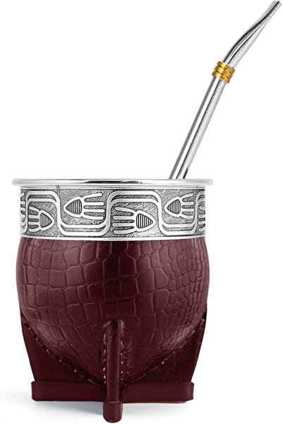 CUOPRU Imperial Mate Gourd with Bombilla Set, Yerba Mate Tea Cup, Mate Straw ...