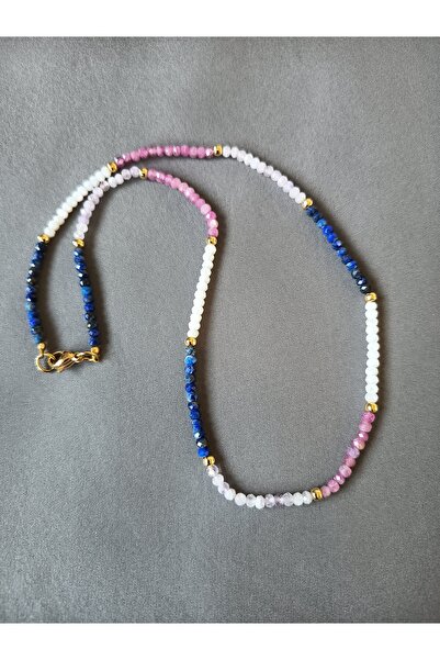 Generic Brand Mon equilibre - Colier cu lapis lazuli, ametist, moonstone si t...